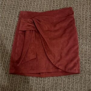 Francesca's Collections Terracotta Mini Skirt